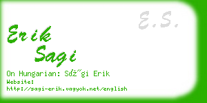 erik sagi business card